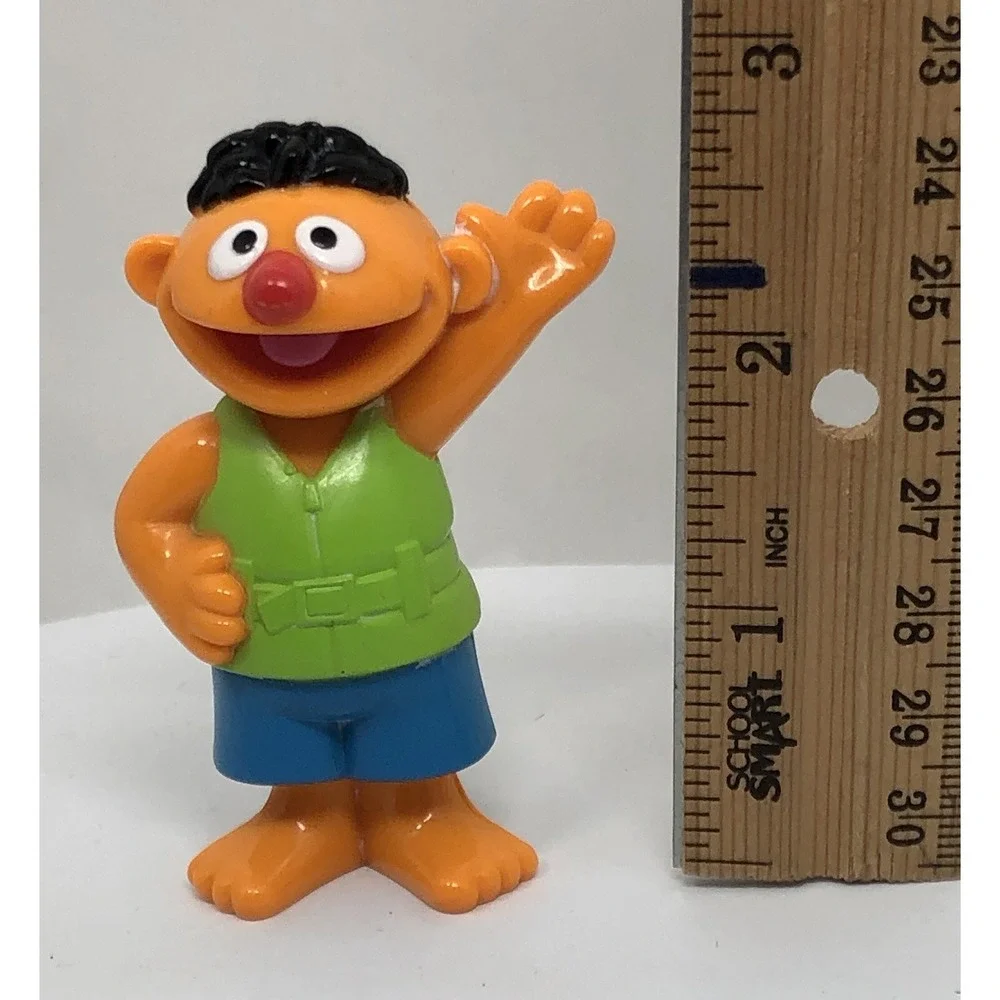 Sesame Street Rub A Dub Ernie Bath‎ Time Doll Tub Toy Figure Vintage 2.5